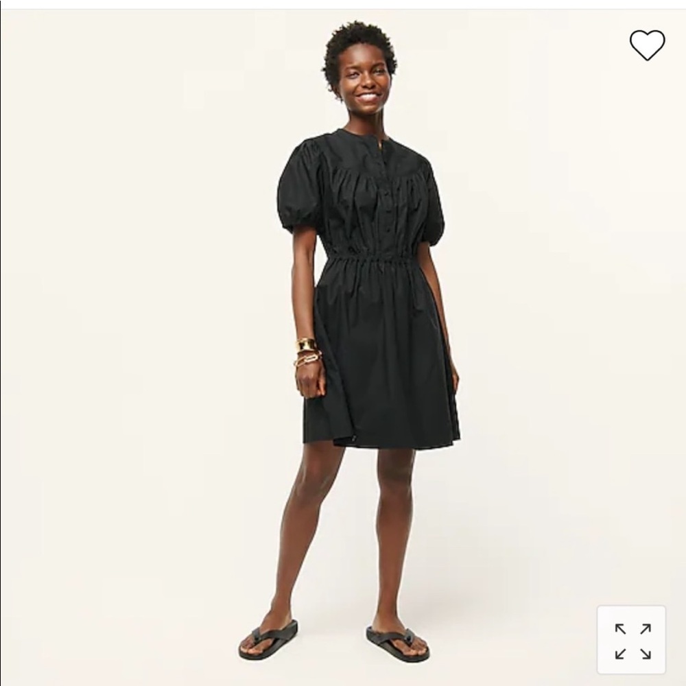 J. Crew Puff-Sleeve Cotton Poplin Shirtdress, Tall